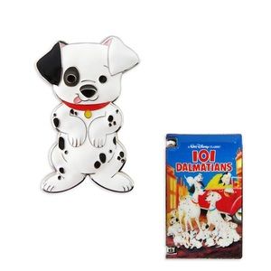 Disney Classic 101 Dalmatians VHS 2pc Pin Set Limited Release New in box.